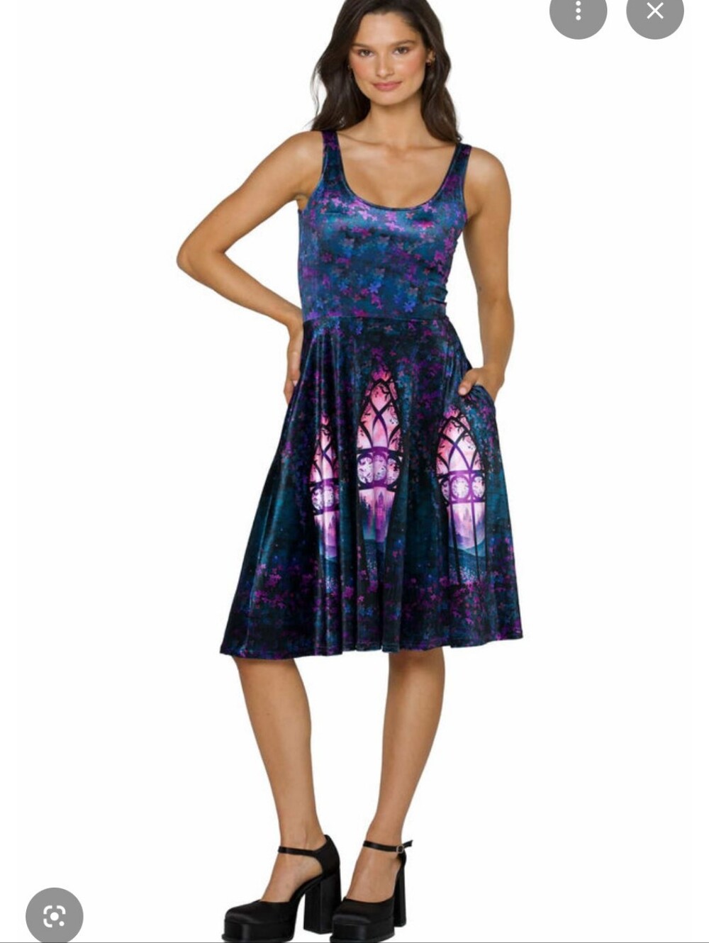 Black Milk Window to the Spirit Realm Midi Skater Dress